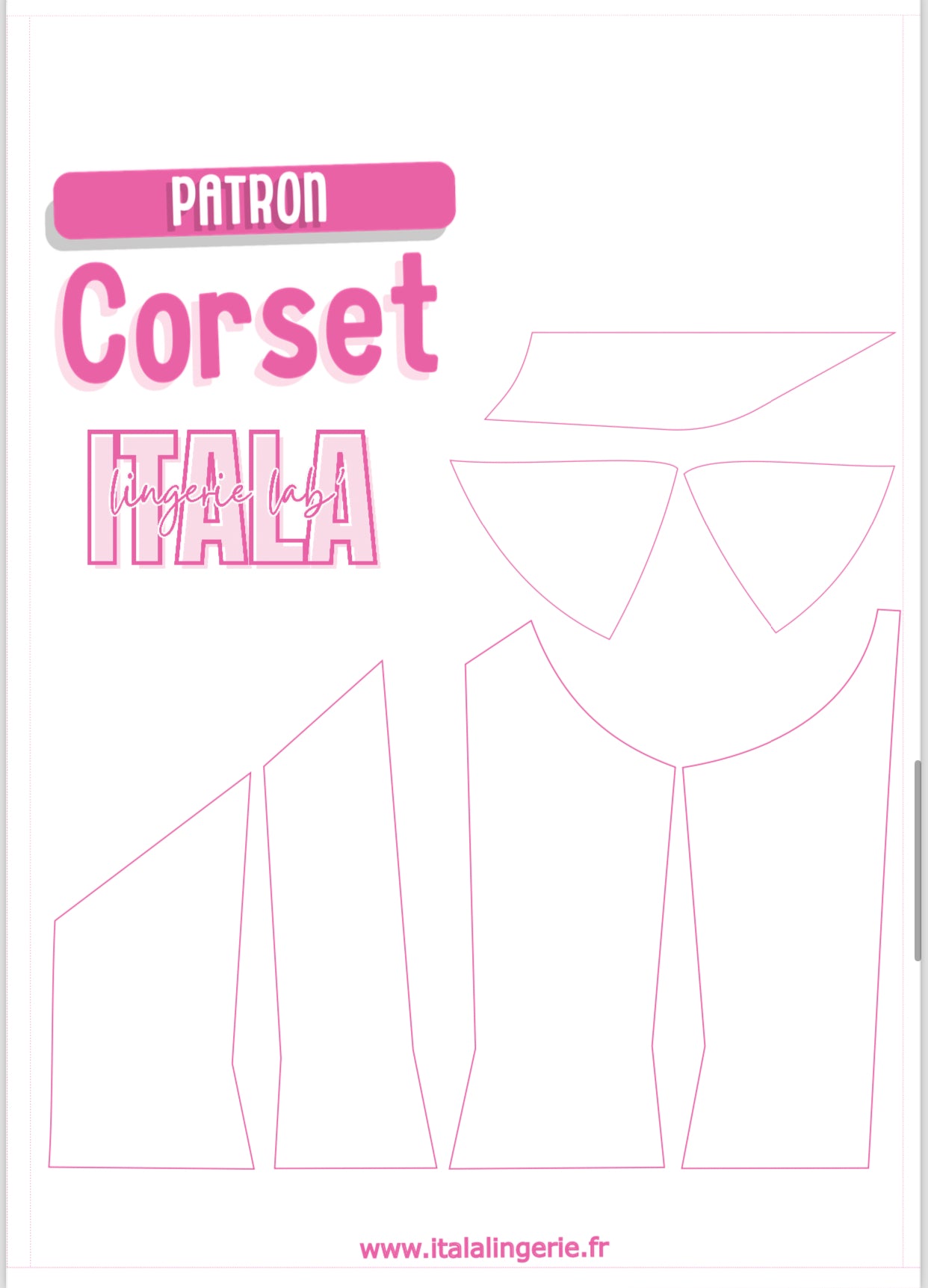 Patron PDF (A4) - Bustier