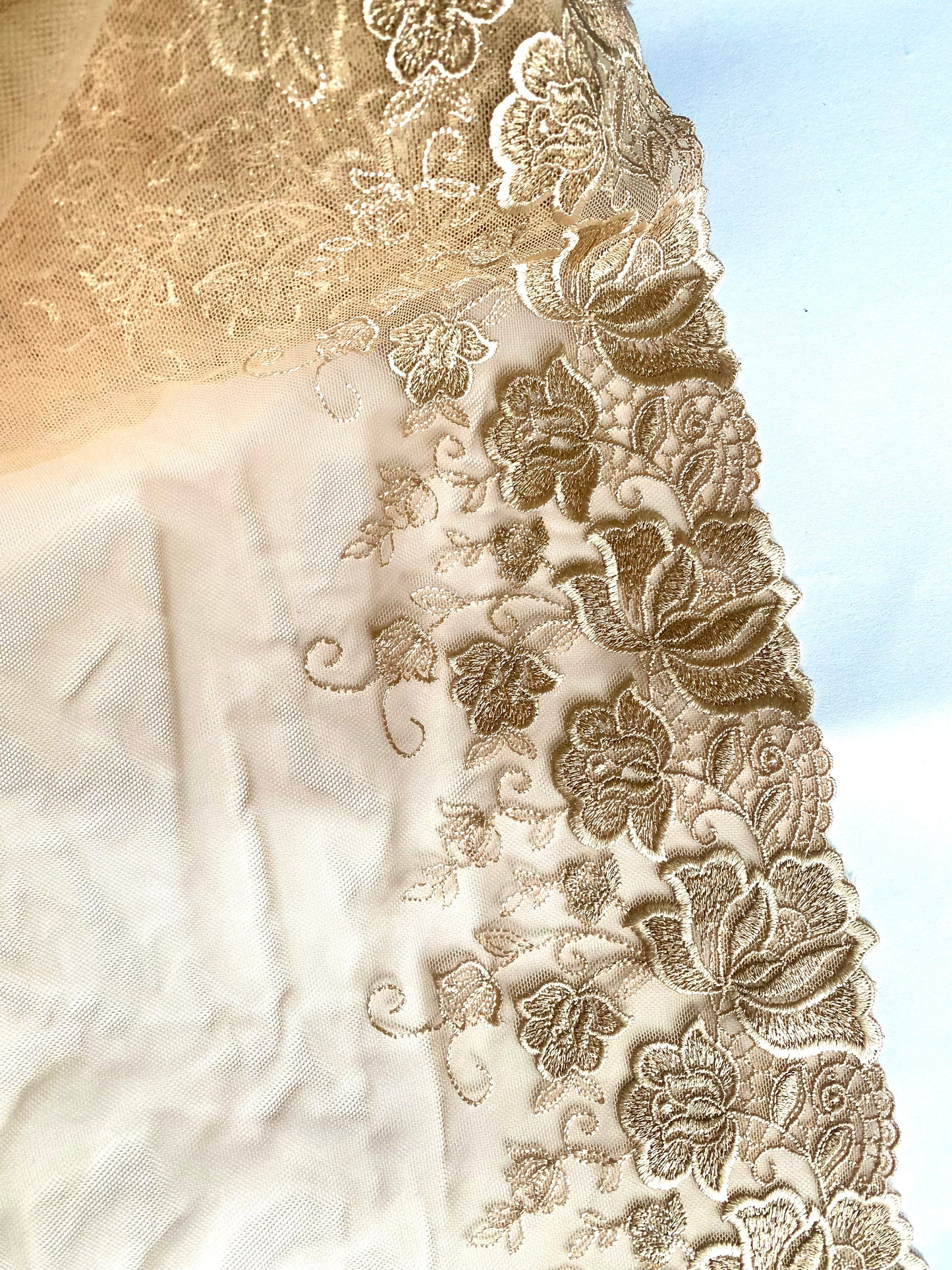 Tulle brodé - Sparkling Champagne