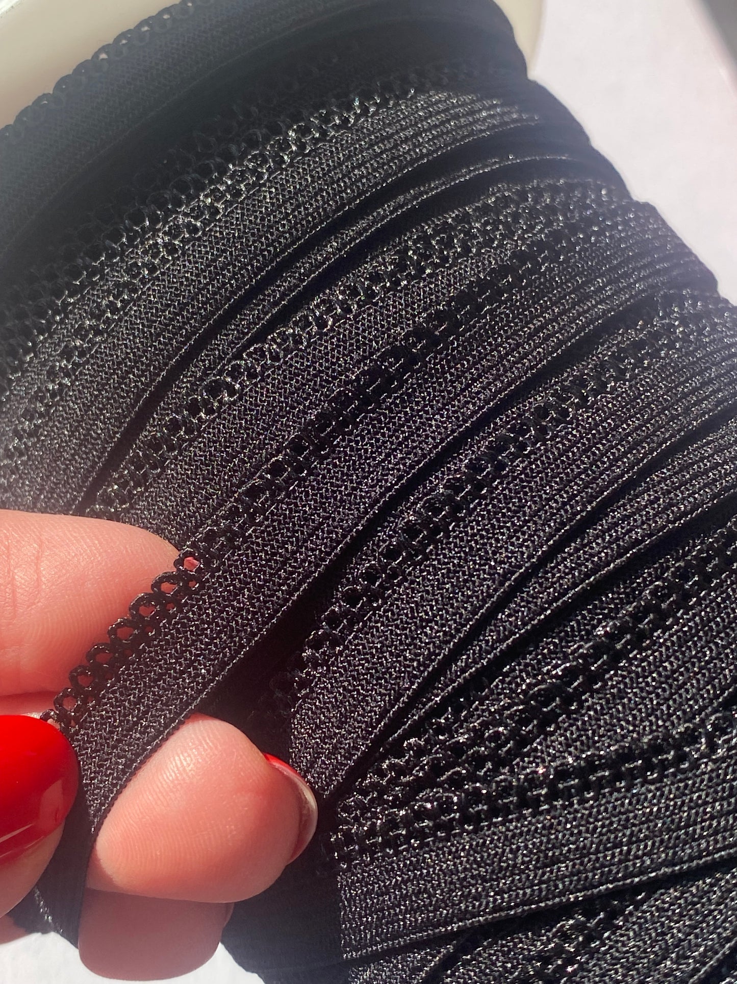 Élastique à culotte picot 10mm - Noir