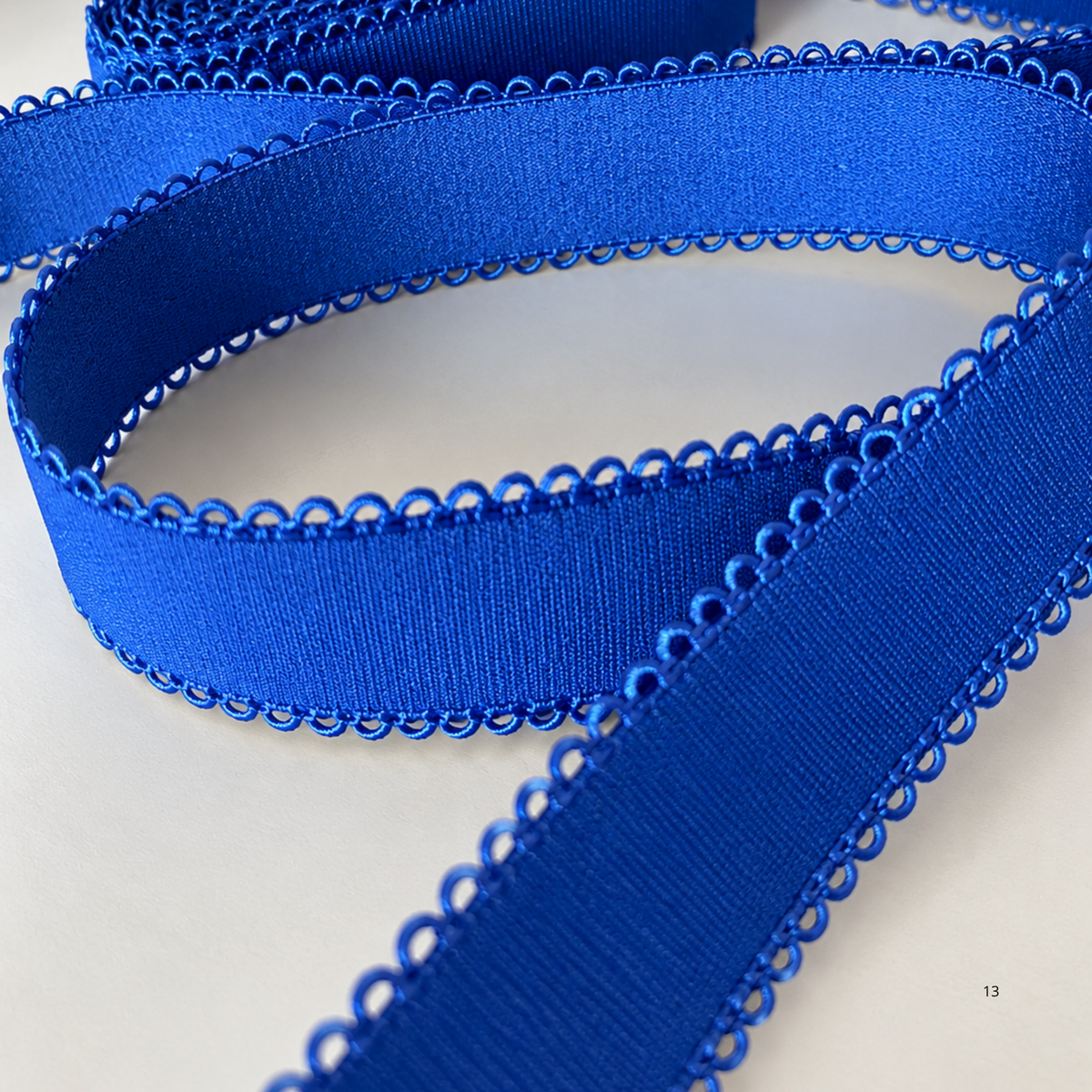 Bretelle picots 16mm - Bleu