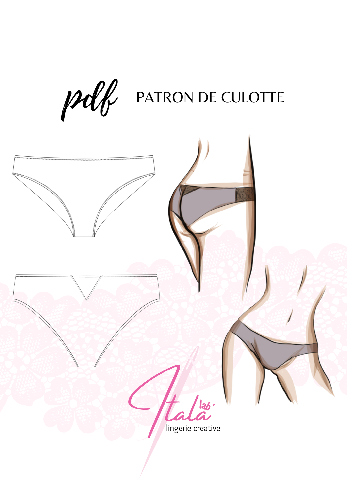 Patrons PDF (A4) - Culotte, string et tanga BELLISSIMA