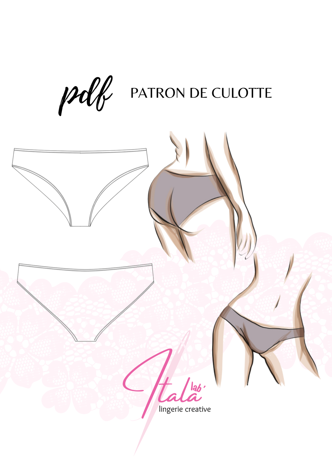 Patrons PDF (A4) - Culotte, string et tanga BELLA