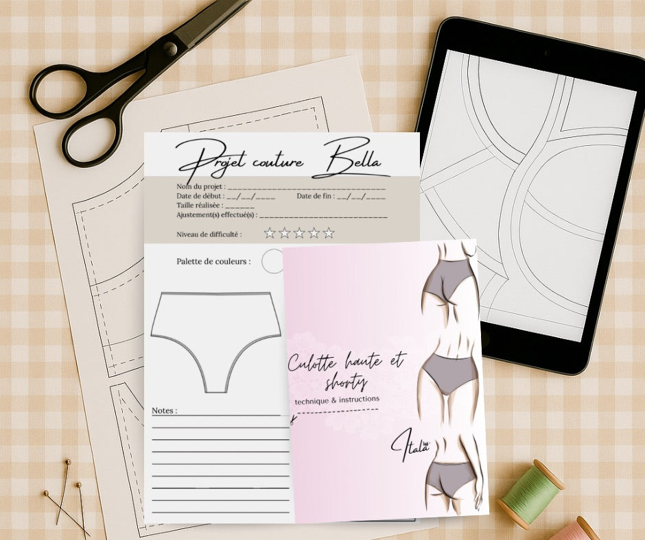 Patrons PDF (A4) - Culotte haute et shorty BELLA