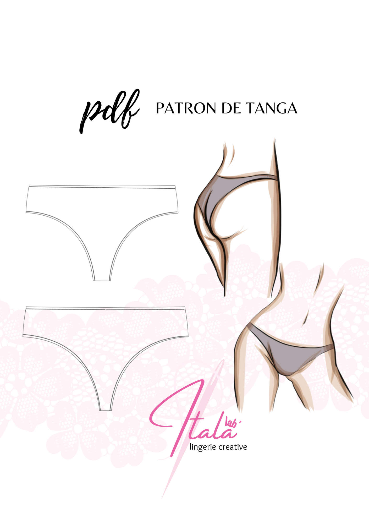 Patrons PDF (A4) - Culotte, string et tanga BELLA