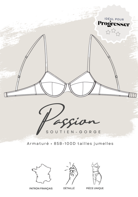 Patron PDF (A4) - Soutien-gorge PASSION