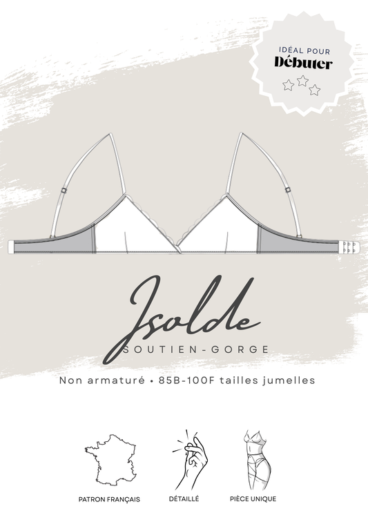 Patron PDF (A4) - Soutien-gorge sans armature ISOLDE