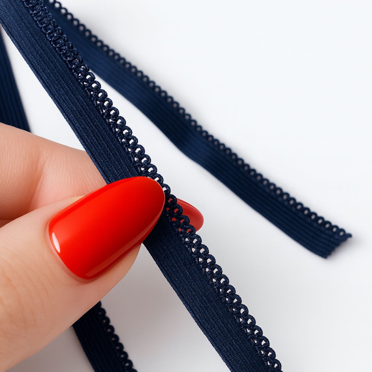 Élastique à culotte picot 10mm - Bleu Marine