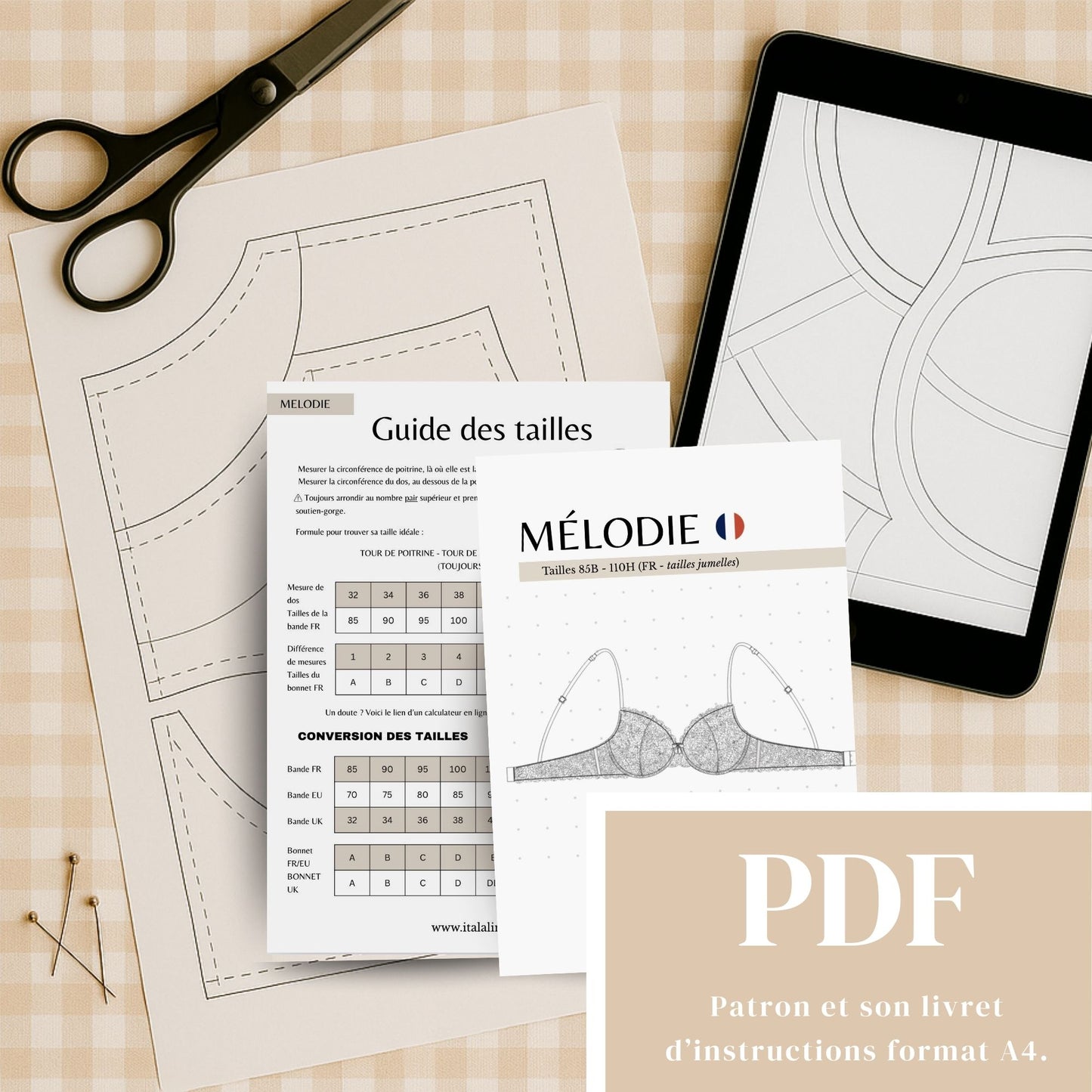 🎼Kit soutien-gorge Melodie — patron inclus
