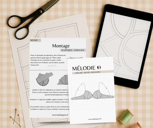 Patron PDF (A4) - Soutien-gorge MÉLODIE