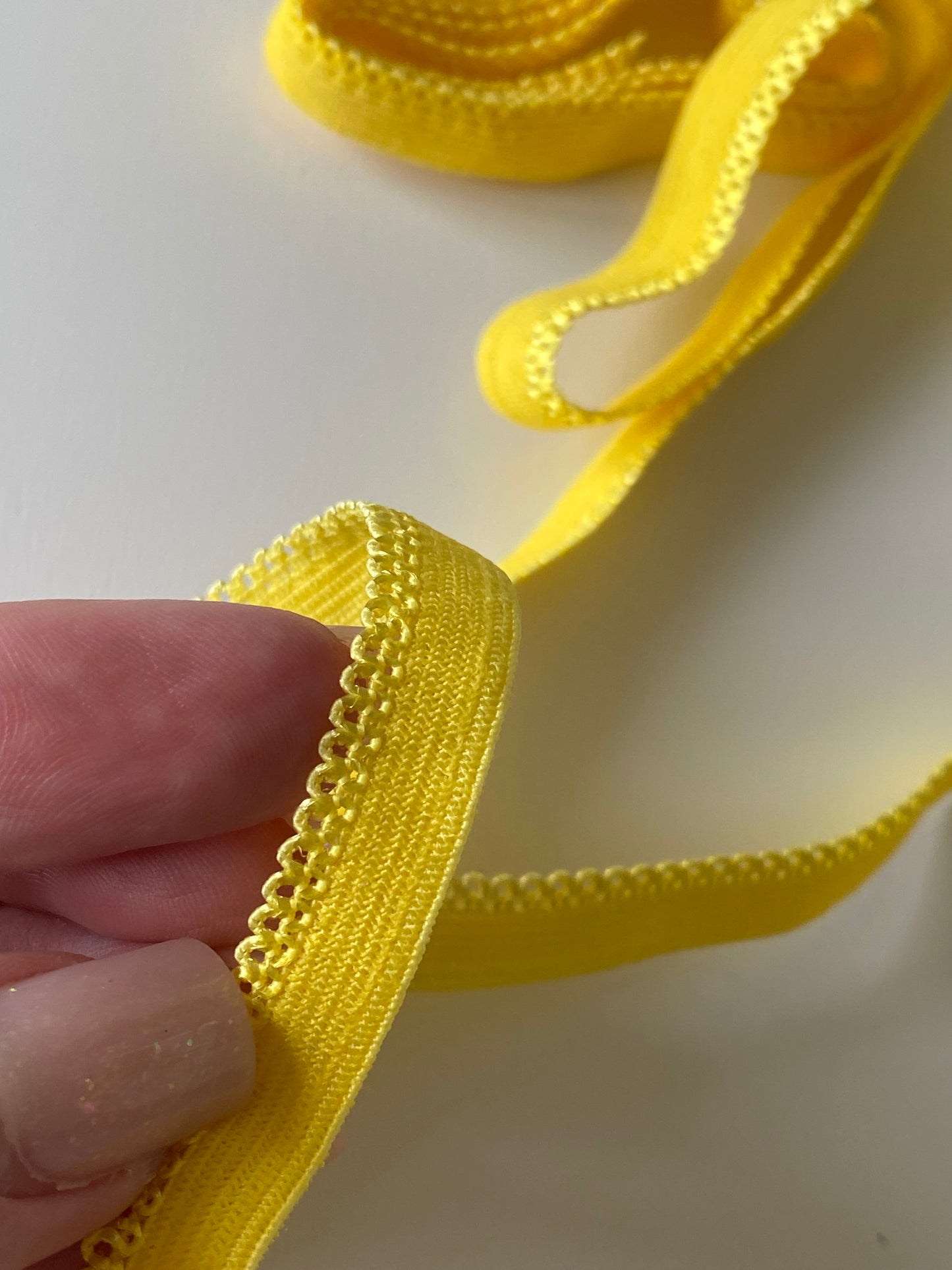 Élastique à culotte picot 10mm - Jaune