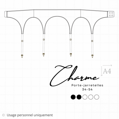 Patron PDF (A4) - Porte-jarretelles CHARME