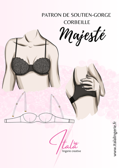 Patron PDF (A4) - Soutien-gorge corbeille MAJESTÉ