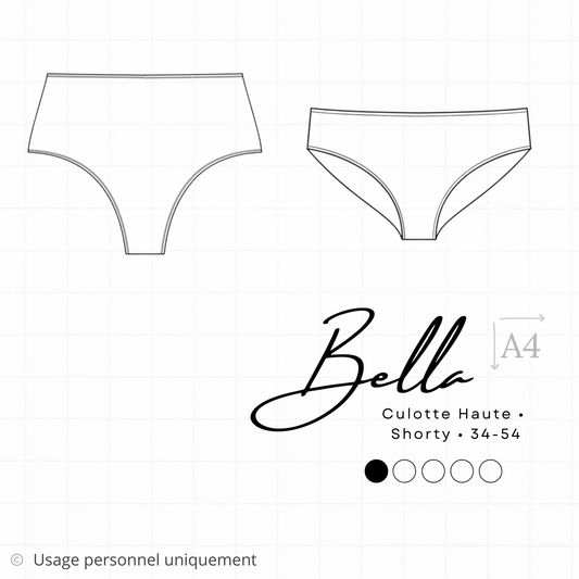 Patrons PDF (A4) - Culotte haute et shorty BELLA