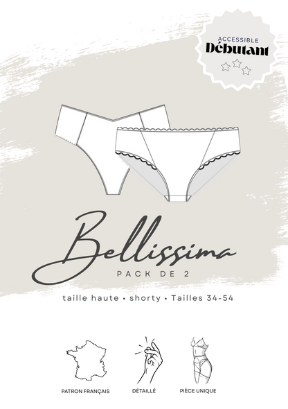 Patrons PDF (A4) - Culotte haute et shorty BELLISSIMA