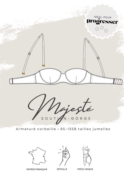 Patron PDF (A2) - Soutien-gorge corbeille Majesté