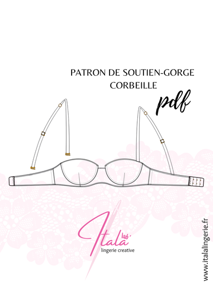 Patron PDF (A2) - Soutien-gorge corbeille Majesté