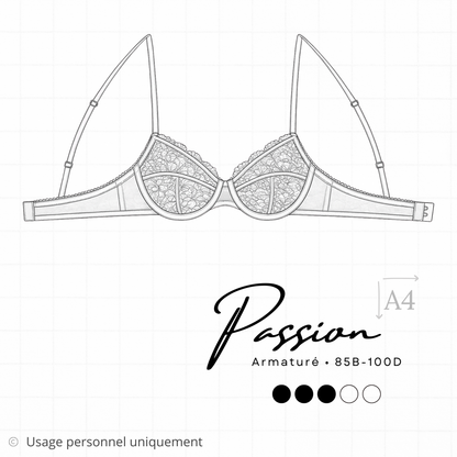 Patron PDF (A4) - Soutien-gorge PASSION