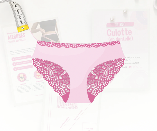 Patron de couture (lingerie) - CULOTTE ARRIÈRE DENTELLE