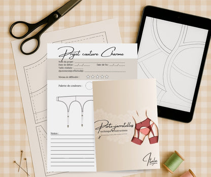 Patron PDF (A4) - Porte-jarretelles CHARME