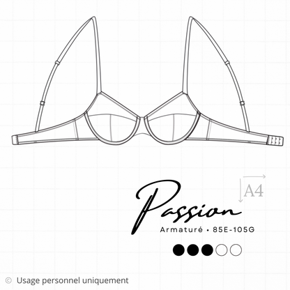Patron PDF (A4) - Soutien-gorge PASSION
