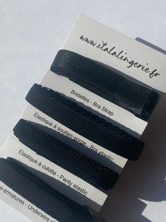 Kit d’élastiques - Noir