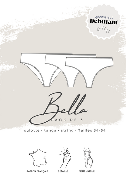 Patrons PDF (A4) - Culotte, string et tanga BELLA