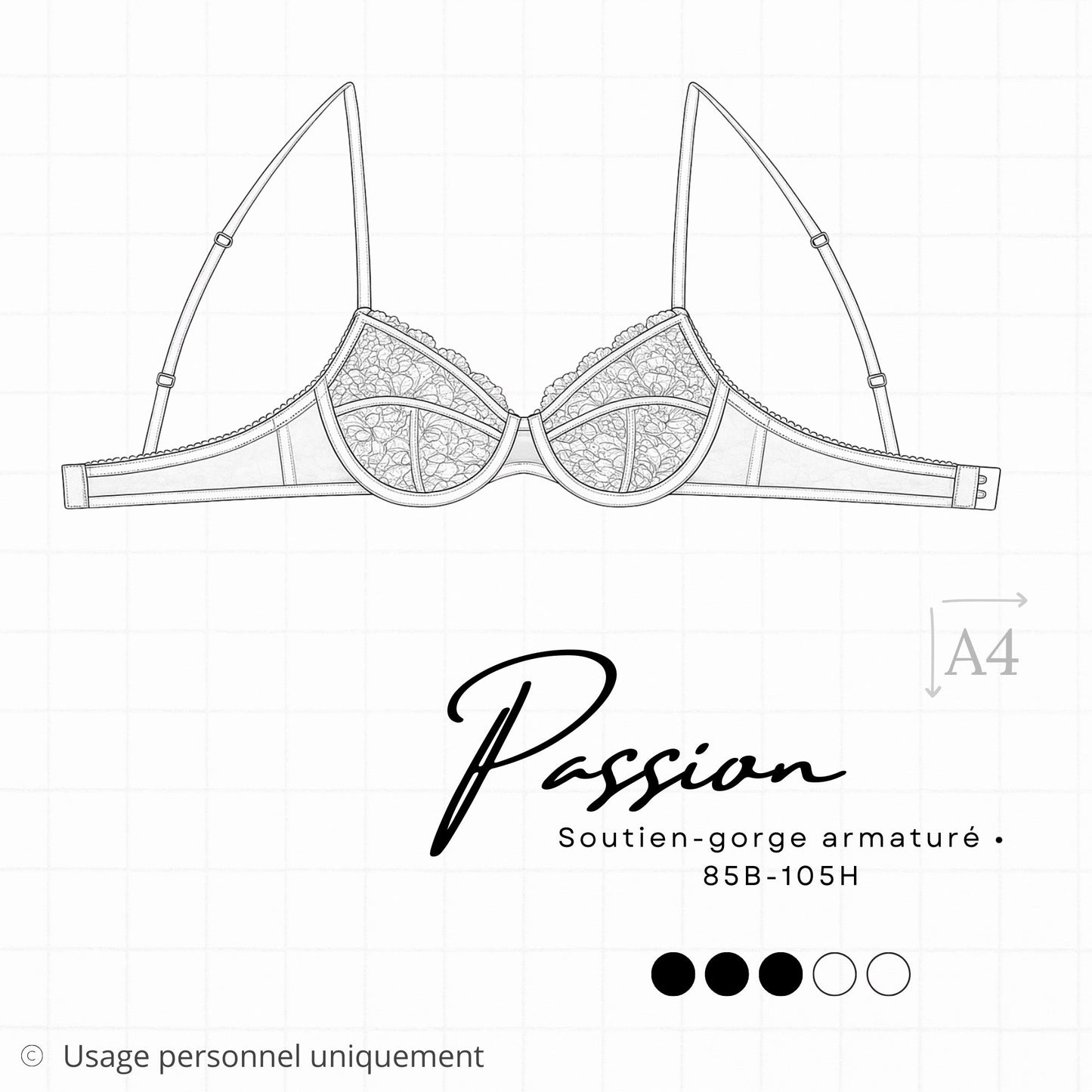Patron PDF (A4) - Soutien-gorge PASSION
