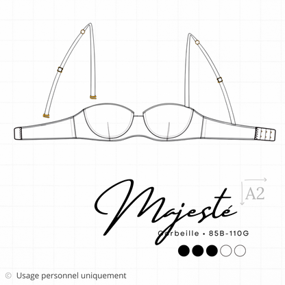 Patron PDF (A2) - Soutien-gorge corbeille Majesté