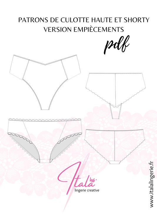 Patrons de couture - CULOTTE HAUTE et SHORTY (Bellissima)