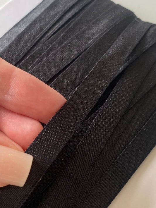 Élastique simple satiné 10mm - noir