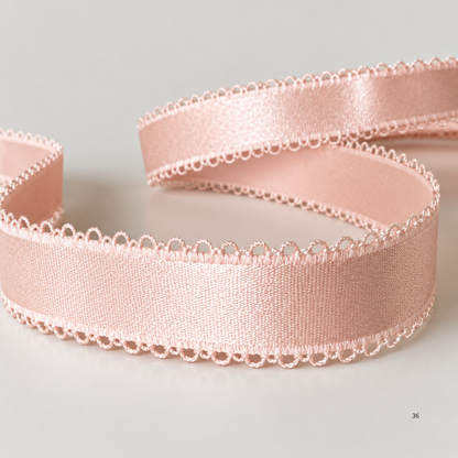 Bretelle picots 16mm  - Rose clair