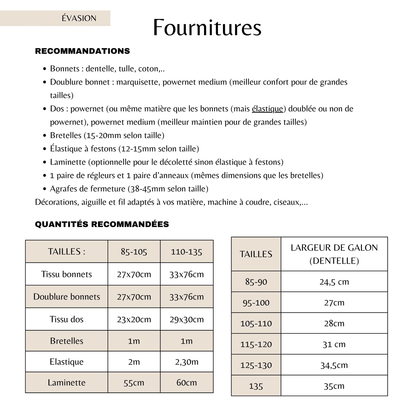 Patron PDF (A2) - Soutien-gorge sans armatures Evasion