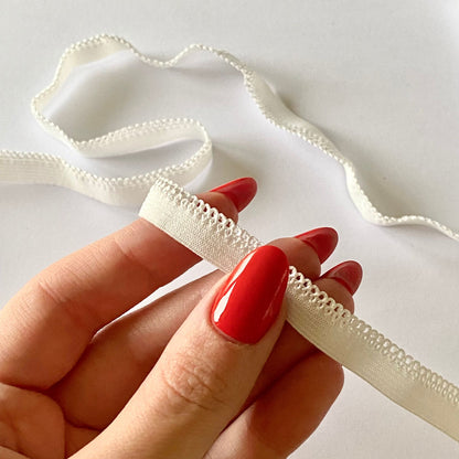 Élastique à culotte picot 10mm - Blanc Naturel