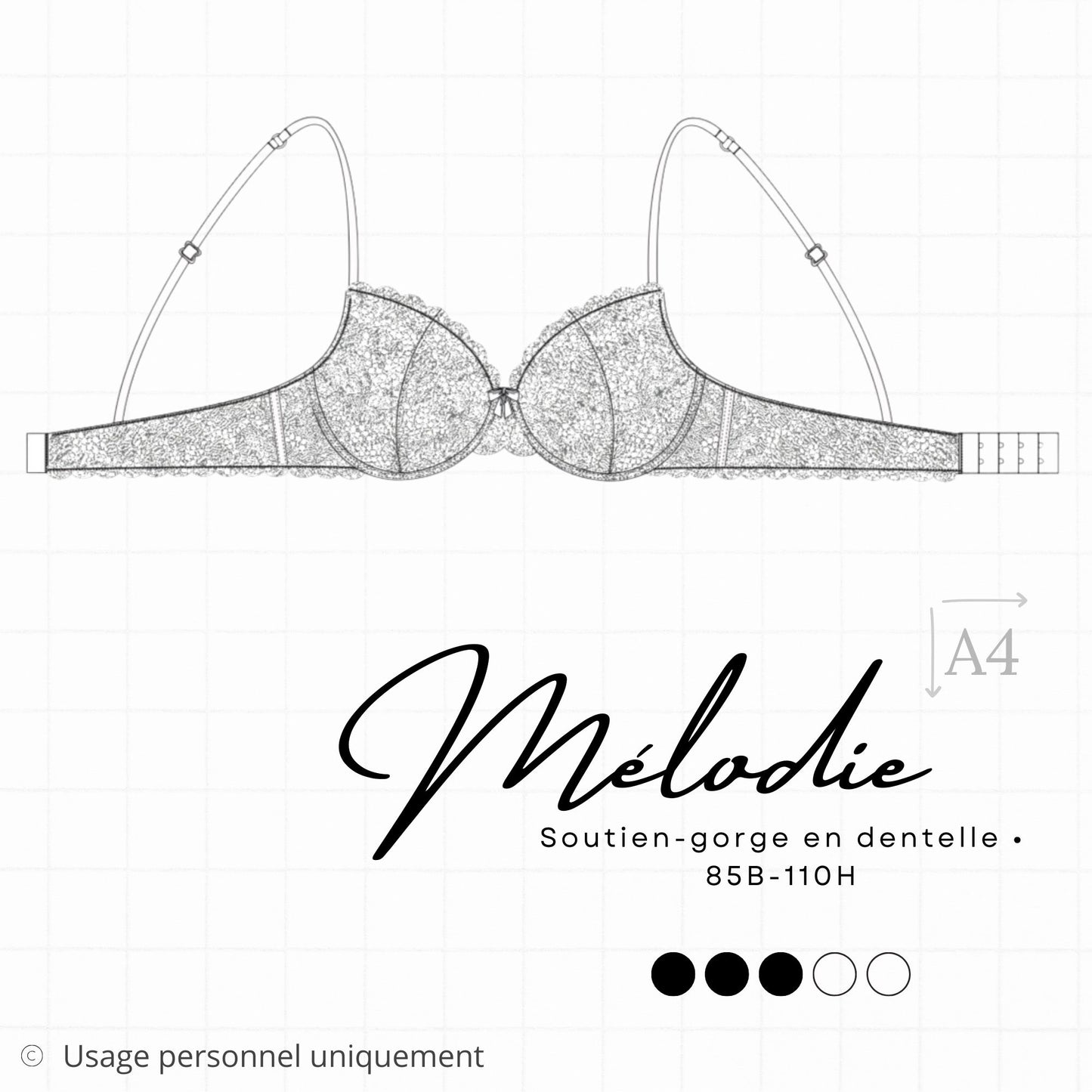 Patron PDF (A4) - Soutien-gorge MÉLODIE