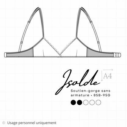 Patron PDF (A4) - Soutien-gorge sans armature ISOLDE