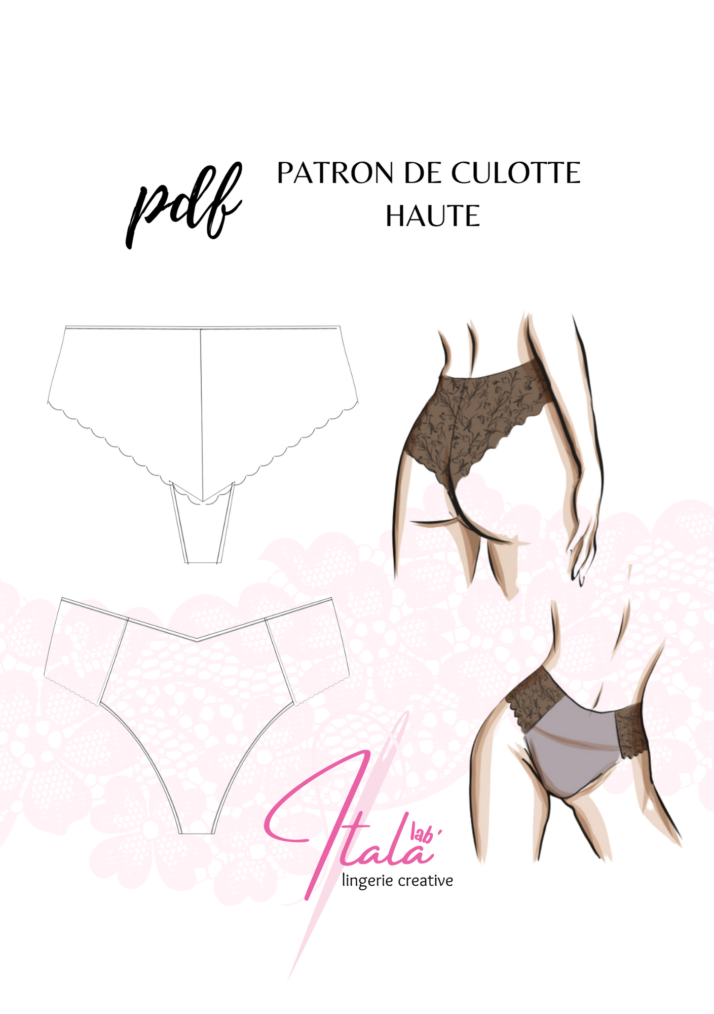 Patrons PDF (A4) - Culotte haute et shorty BELLISSIMA