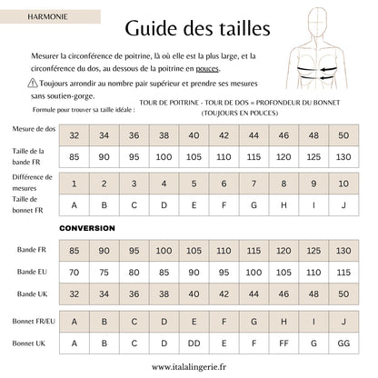 Patron PDF (A4) - Soutien-gorge HARMONIE