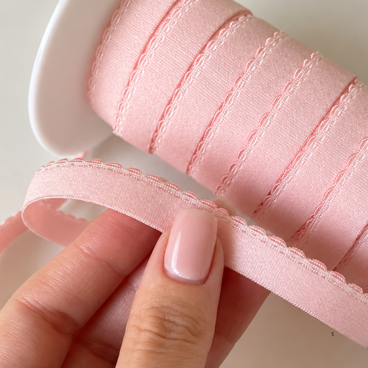 Élastique à soutien-gorge 12mm - Rose Clair