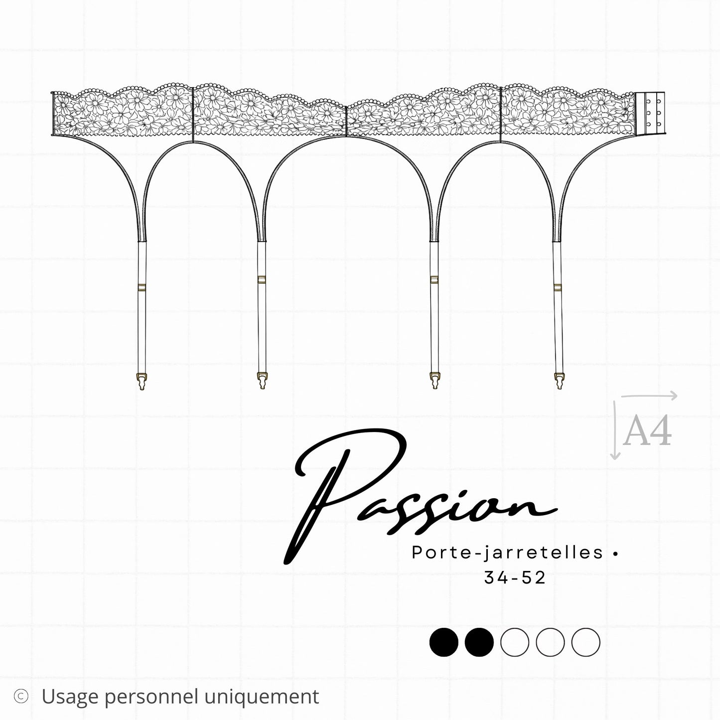 Patron PDF (A4) - Porte-jarretelles PASSION