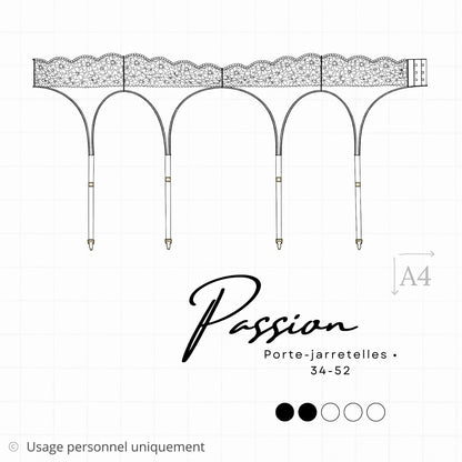Patron PDF (A4) - Porte-jarretelles PASSION