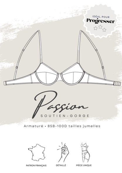 Patron PDF (A4) - Soutien-gorge PASSION