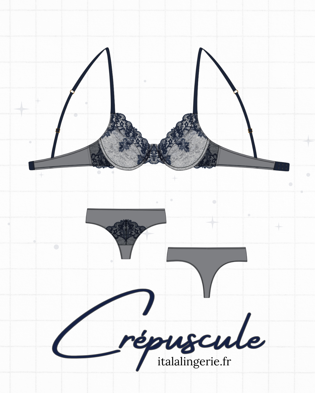 🌑 Crépuscule - Coffret couture de lingerie