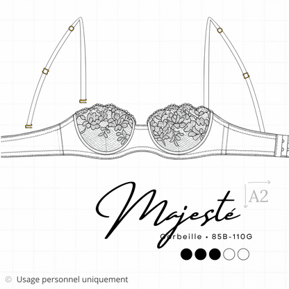 Patron PDF (A2) - Soutien-gorge corbeille Majesté