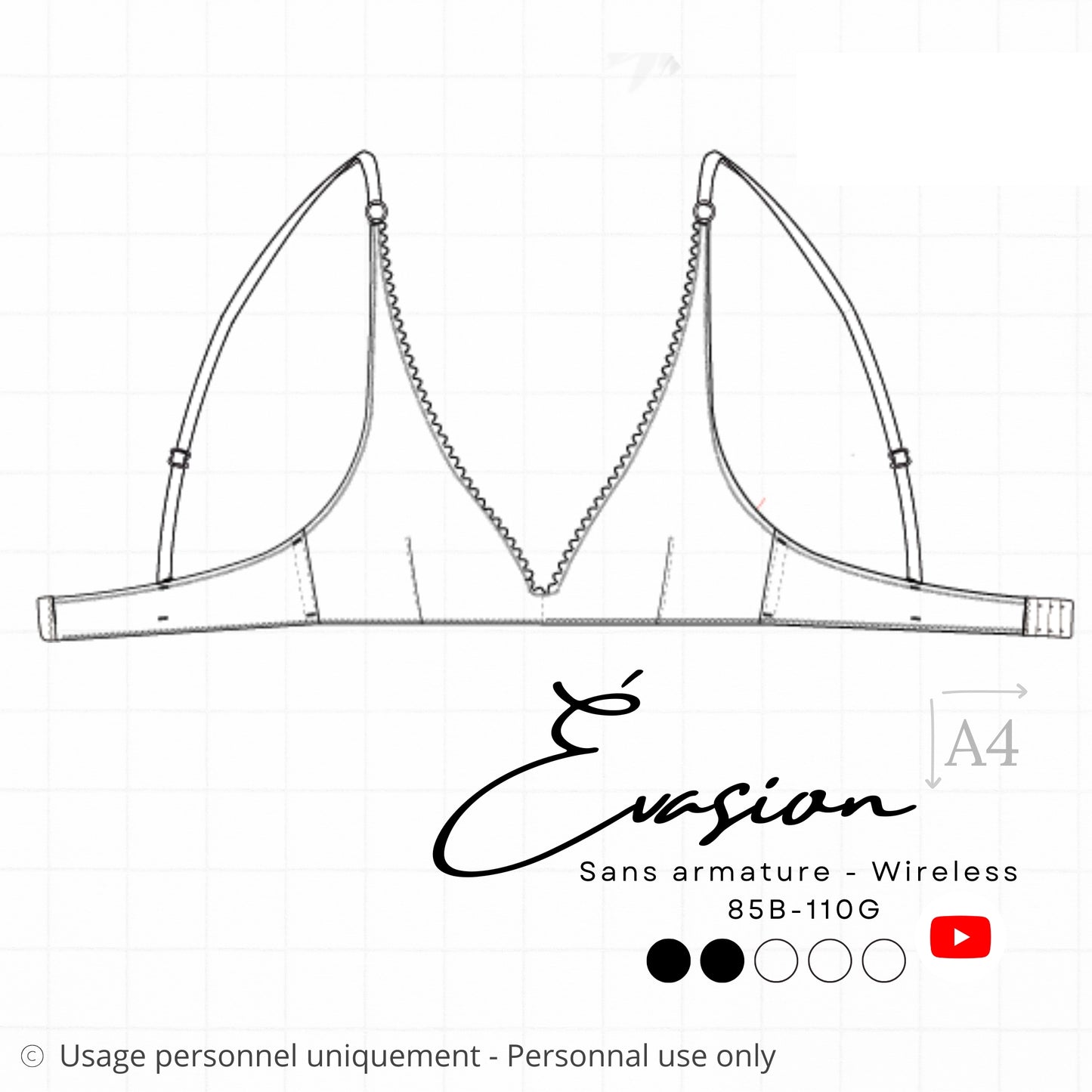 Patron PDF (A4) - Soutien-gorge sans armatures ÉVASION