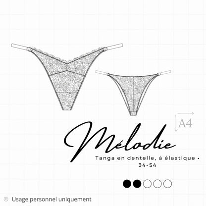 Patron PDF (A4) - Tanga MÉLODIE