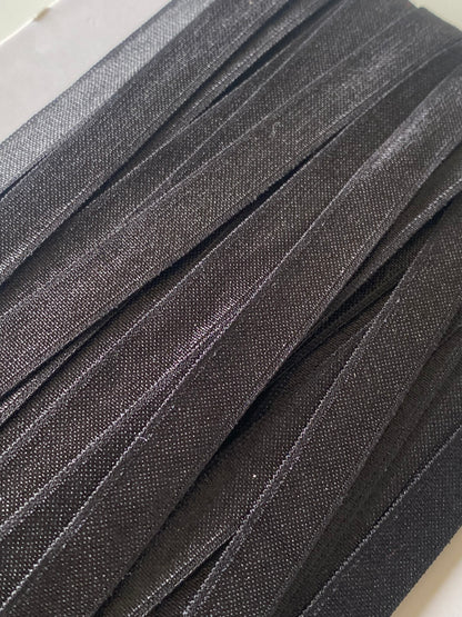 Élastique simple satiné 10mm - noir