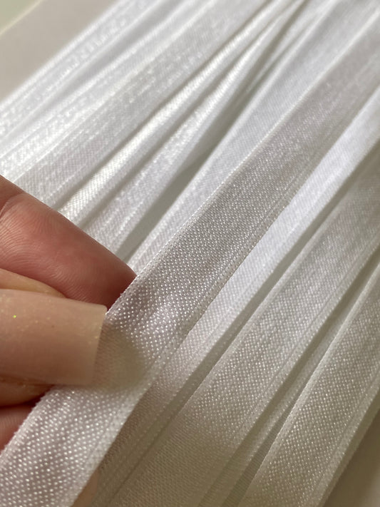 Élastique simple satiné 10mm - blanc
