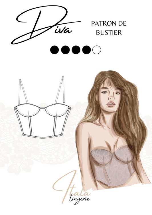 Patron PDF (A4) - Bustier Diva