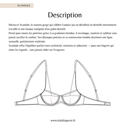Patron PDF (A4) - Soutien-gorge SCANDALE