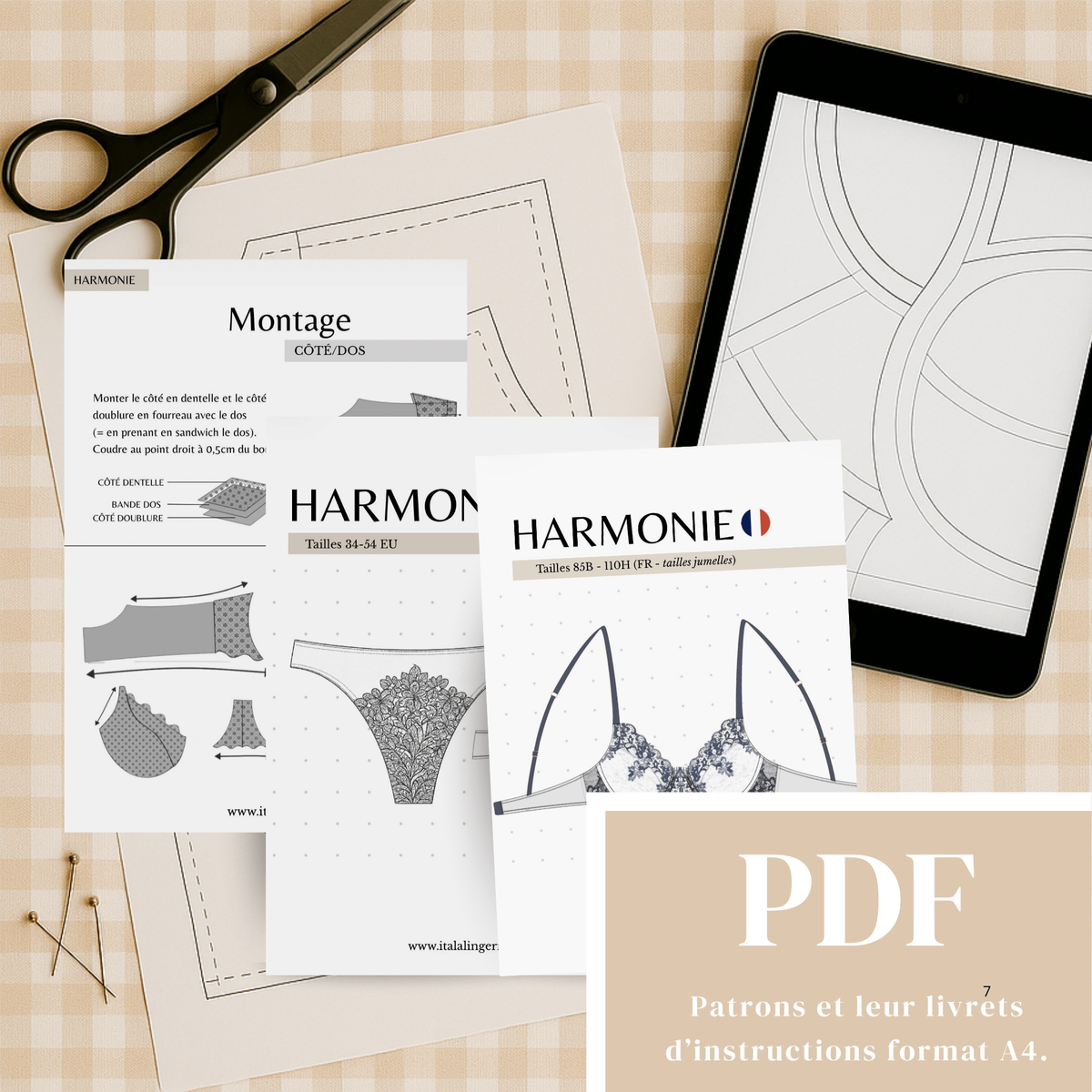 🕷️Coffret couture lingerie VENIN - Patrons pdf inclus